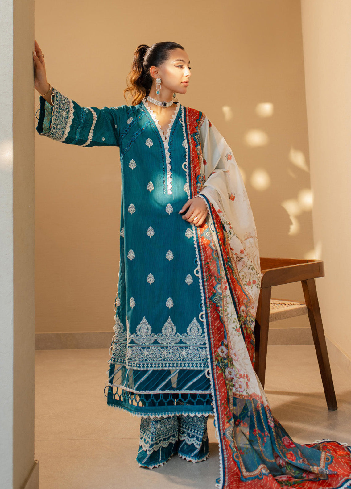 Zellbury Chikankari Embroidered Cotton 3 Piece Unstitched Suit WUC24E30705 Zellbury Chikankari Embroidered Cotton 3 Piece Unstitched Suit WUC24E30705