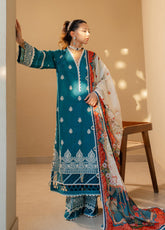 Zellbury Chikankari Embroidered Cotton 3 Piece Unstitched Suit WUC24E30705