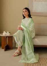 Zellbury Chikankari Embroidered Cotton 3 Piece Unstitched Suit WUC24E30706
