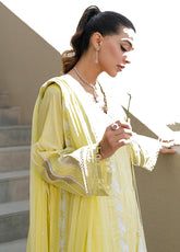 Zellbury Chikankari Embroidered Cotton 3 Piece Unstitched Suit WUC24E30707