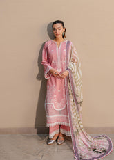 Zellbury Chikankari Embroidered Cotton 3 Piece Unstitched Suit WUC24E30712