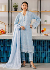 Zellbury Chikankari Lawn 3 Piece Unstitched Suit WUS25E30814