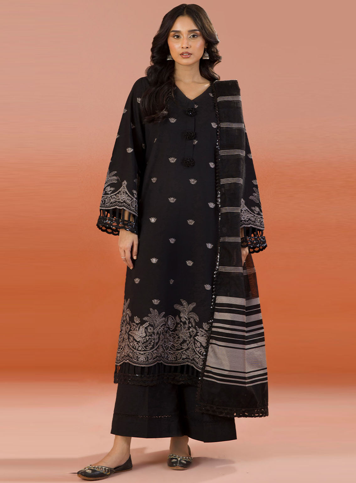 Zellbury Dyed Embroidered Cotton 3 Piece Unstitched Suit WUC25E30065 Zellbury Dyed Embroidered Cotton 3 Piece Unstitched Suit WUC25E30065