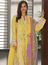 Zellbury Embroidered Cambric 3 Piece Unstitched Suit WUC24E30080