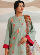 Zellbury Embroidered Cambric 3 Piece Unstitched Suit WUC24E30149