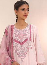 Zellbury Embroidered Cambric 3 Piece Unstitched Suit WUC24E31543