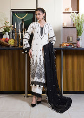 Zellbury Embroidered Chikankari Cotton 3 Piece Unstitched Suit WUC25E30071
