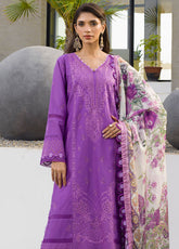 Zellbury Embroidered Chikankari Cotton 3 Piece Unstitched Suit WUC25E30077