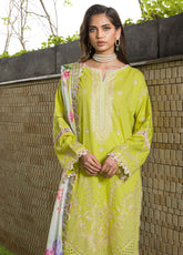 Zellbury Embroidered Chikankari Cotton 3 Piece Unstitched Suit WUC25E30081