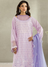 Zellbury Embroidered Chikankari Cotton 3 Piece Unstitched Suit WUC25E30082