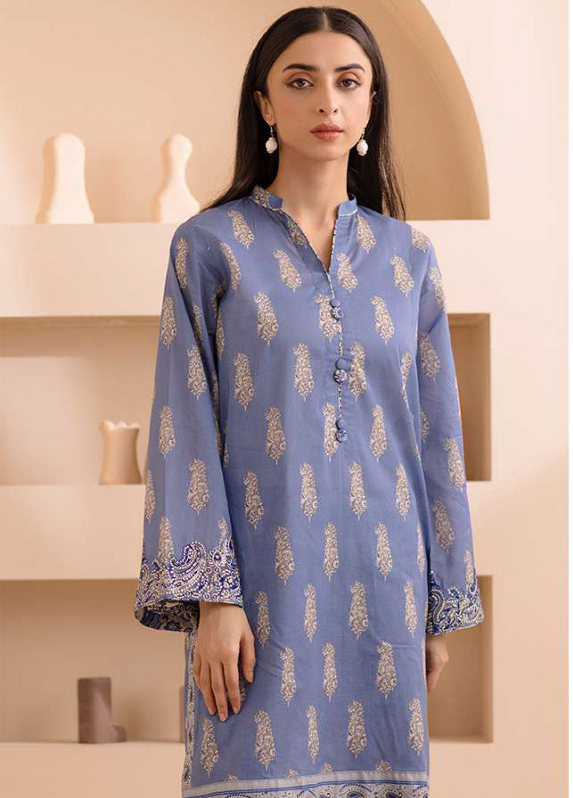 Zellbury Embroidered Lawn 2 Piece Unstitched Suit WUS25E20231 Zellbury Embroidered Lawn 2 Piece Unstitched Suit WUS25E20231