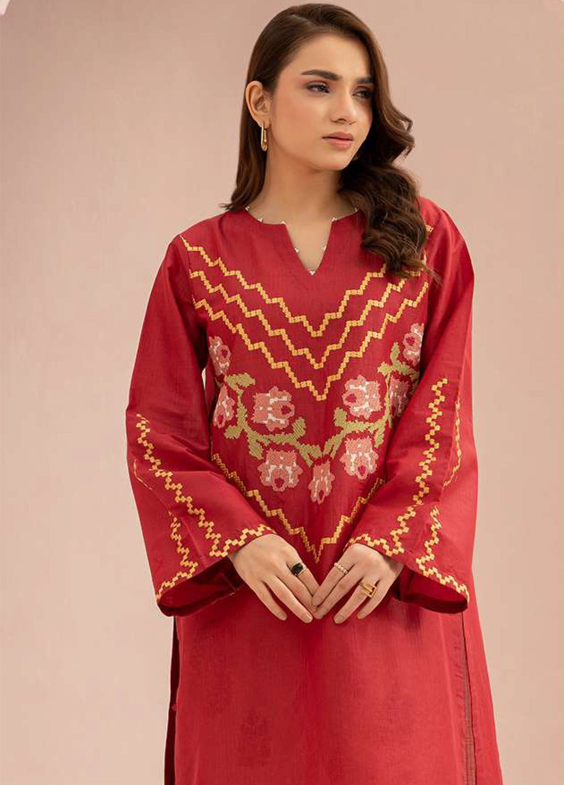 Zellbury Embroidered Lawn 2 Piece Unstitched Suit WUS25E20484 Zellbury Embroidered Lawn 2 Piece Unstitched Suit WUS25E20484