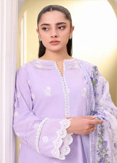 Zellbury Embroidered Lawn 3 Piece Unstitched Suit WUS25E30068