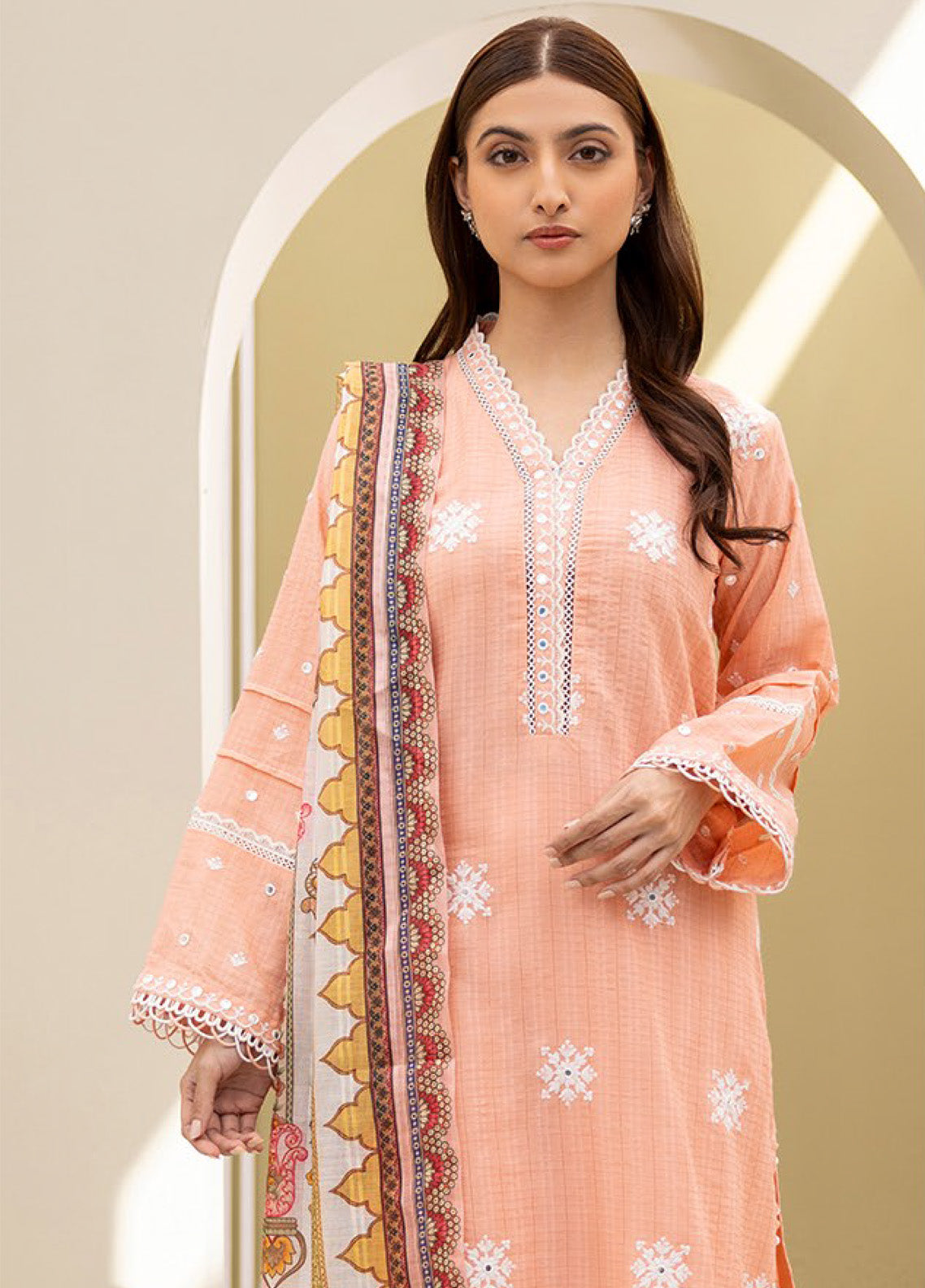 Zellbury Embroidered Lawn 3 Piece Unstitched Suit WUS25E30074 Zellbury Embroidered Lawn 3 Piece Unstitched Suit WUS25E30074