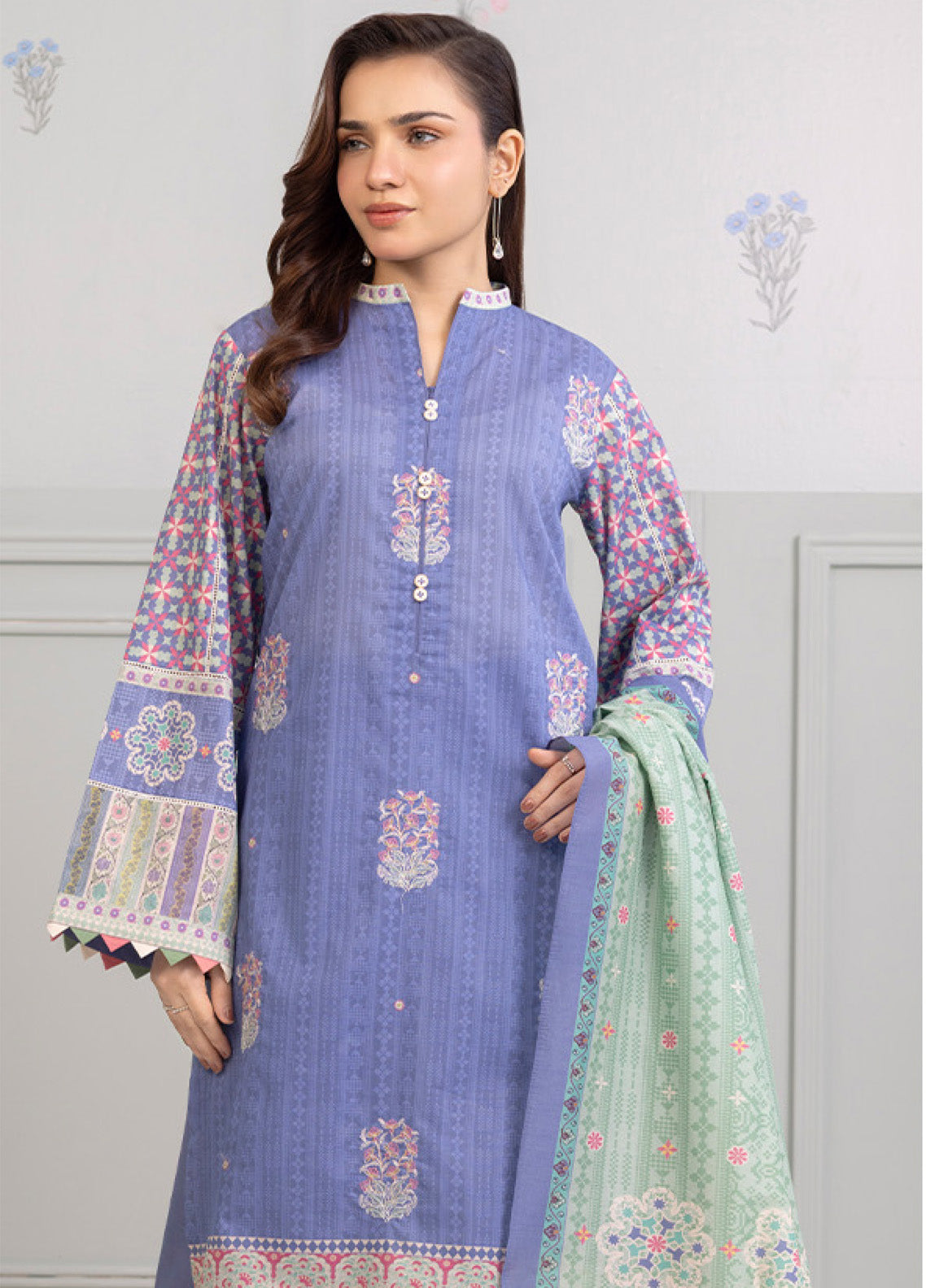 Zellbury Embroidered Lawn 3 Piece Unstitched Suit WUS25E30276 Zellbury Embroidered Lawn 3 Piece Unstitched Suit WUS25E30276