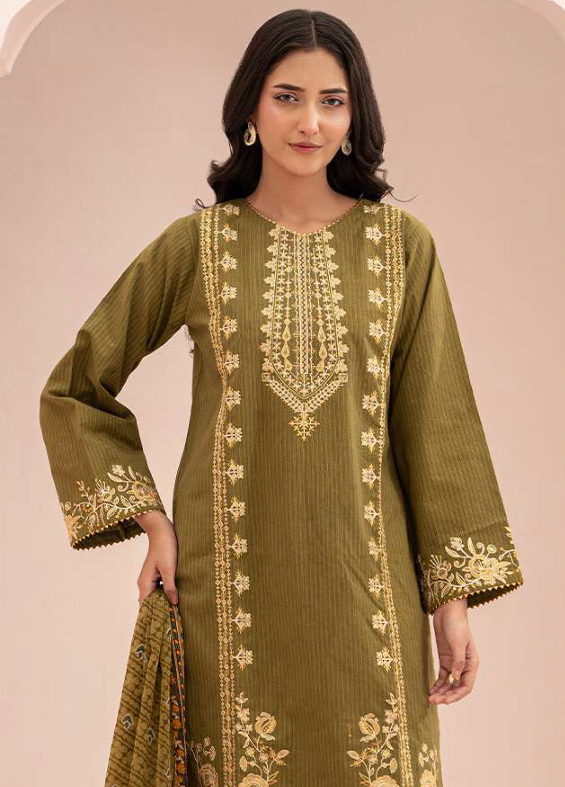 Zellbury Embroidered Lawn 3 Piece Unstitched Suit WUS25E30347 Zellbury Embroidered Lawn 3 Piece Unstitched Suit WUS25E30347