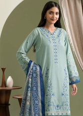 Zellbury Embroidered Lawn 3 Piece Unstitched Suit WUS25E30463