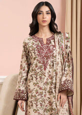Zellbury Embroidered Lawn 3 Piece Unstitched Suit WUS25E30678