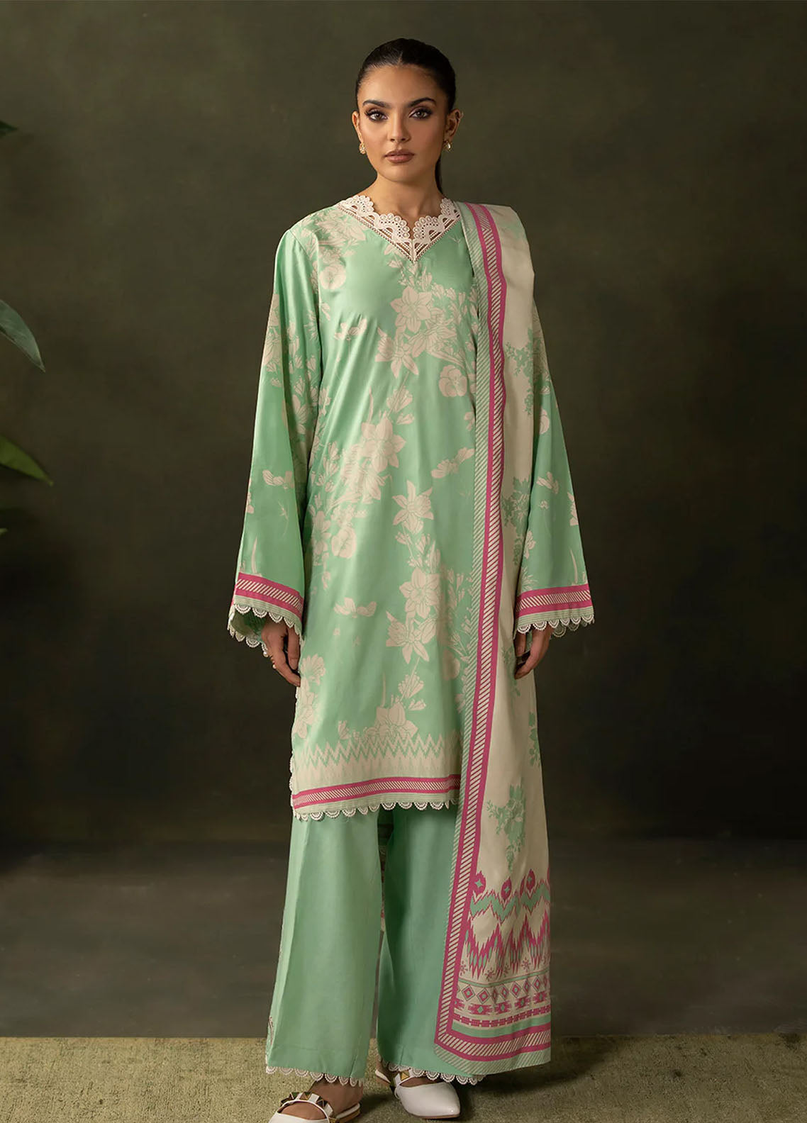 Zellbury Embroidered Viscose 3 Piece Unstitched Suit WUW24E30224 Zellbury Embroidered Viscose 3 Piece Unstitched Suit WUW24E30224