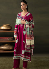 Zellbury Embroidered Viscose Self Jacquard 3 Piece Unstitched Suit WUW24E30235