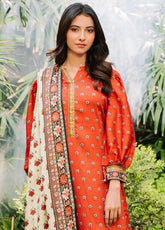 Zellbury Essential Printed Cotail 3 Piece Unstitched Suit WUW24X30307