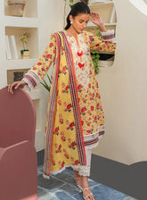 Zellbury Essential Printed Embroidered Lawn 2 Piece Unstitched Suit WUS24E21168