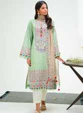 Zellbury Essential Printed Embroidered Lawn 2 Piece Unstitched Suit WUS24E21715
