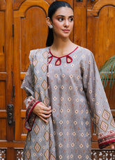 Zellbury Essential Printed Karandi 3 Piece Unstitched Suit WUW24X30209