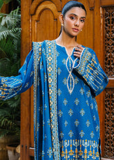 Zellbury Essential Printed Khaddar 3 Piece Unstitched Suit WUW24X30183