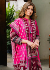 Zellbury Essential Printed Khaddar 3 Piece Unstitched Suit WUW24X30184