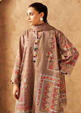 Zellbury Essential Printed Khaddar 3 Piece Unstitched Suit WUW24X30190