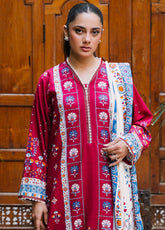 Zellbury Essential Printed Khaddar 3 Piece Unstitched Suit WUW24X30197