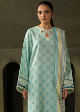Zellbury Essential Printed Khaddar 3 Piece Unstitched Suit WUW24X30198
