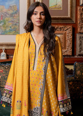 Zellbury Essential Printed Khaddar 3 Piece Unstitched Suit WUW24X30205