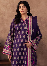 Zellbury Essential Printed Khaddar 3 Piece Unstitched Suit WUW24X30281