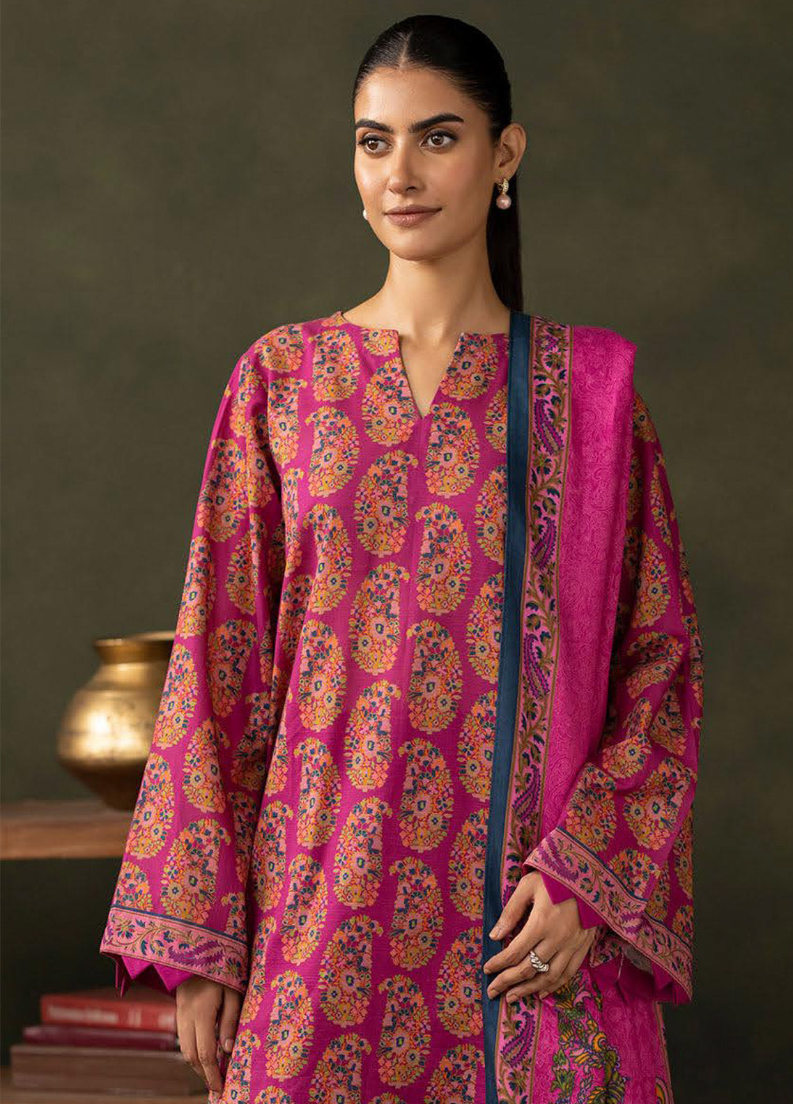 Zellbury Essential Printed Khaddar 3 Piece Unstitched Suit WUW24X30287 Zellbury Essential Printed Khaddar 3 Piece Unstitched Suit WUW24X30287