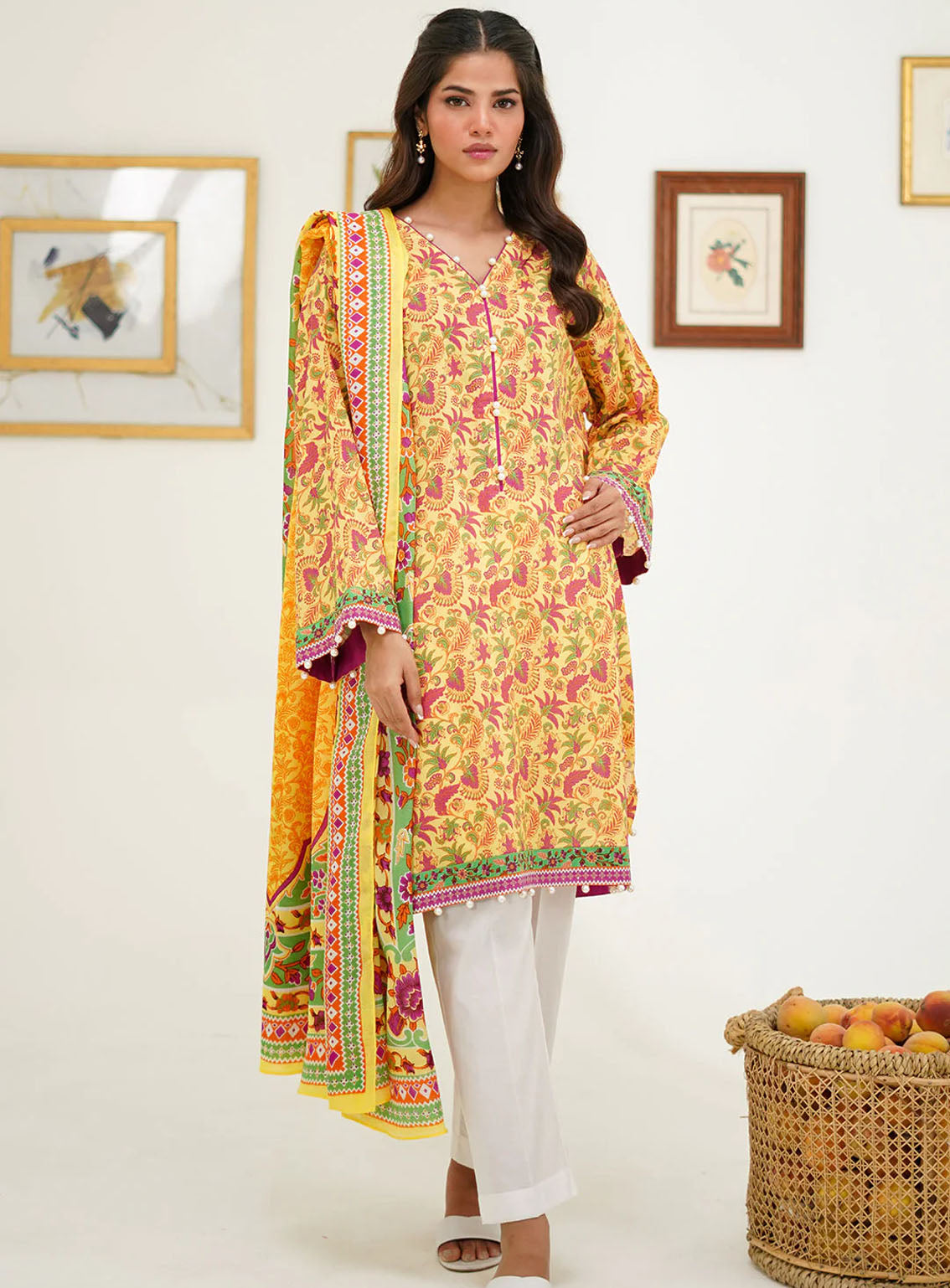 Zellbury Essential Printed Lawn 2 Piece Unstitched Suit WUS24X21300 Zellbury Essential Printed Lawn 2 Piece Unstitched Suit WUS24X21300