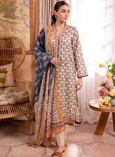 Zellbury Essential Printed Lawn 3 Piece Unstitched Suit WUS24X31067