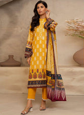 Zellbury Essential Printed Lawn 3 Piece Unstitched Suit WUS25X30128