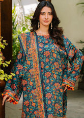 Zellbury Essential Printed Twill Viscose 3 Piece Unstitched Suit WUW24X30298