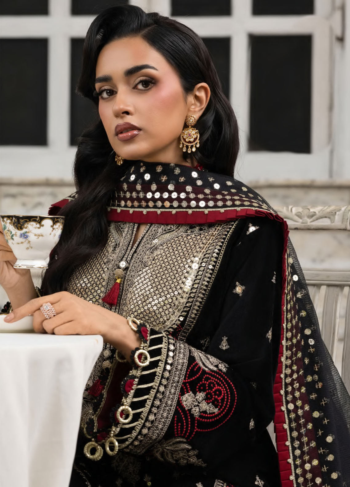 Zellbury Luxury Embroidered Organza 3 Piece Unstitched Suit WULC25E34196 Zellbury Luxury Embroidered Organza 3 Piece Unstitched Suit WULC25E34196