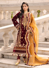 Zellbury Luxury Embroidered Organza 3 Piece Unstitched Suit WULC25E34205