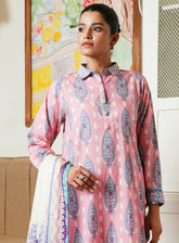 Zellbury Printed Cambric 3 Piece Unstitched Suit WUC24X30035