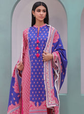 Zellbury Printed Cambric 3 Piece Unstitched Suit WUC24X30038