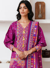 Zellbury Printed Cambric 3 Piece Unstitched Suit WUC24X30124