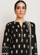 Zellbury Printed Cambric 3 Piece Unstitched Suit WUC24X30134