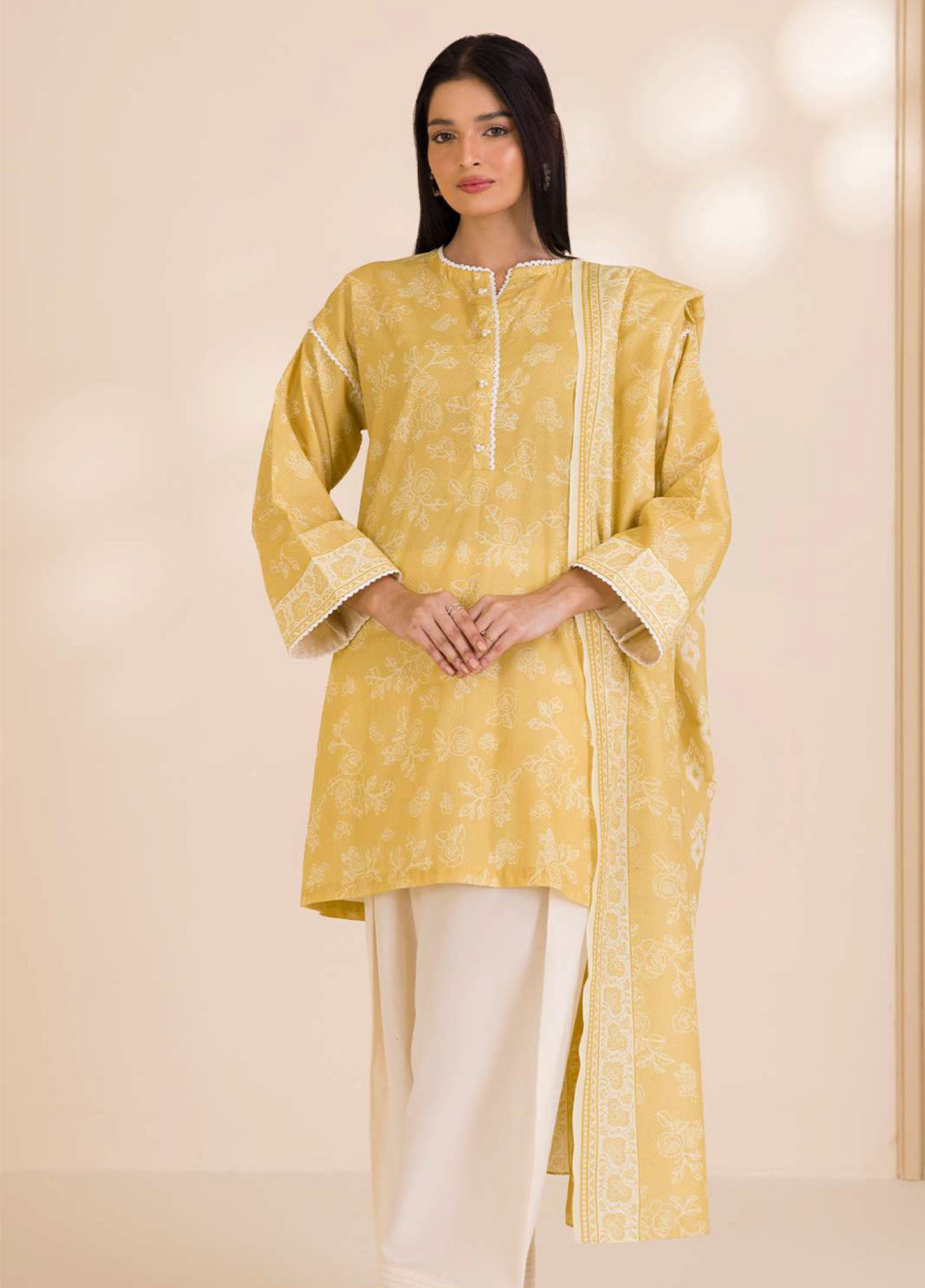 Zellbury Printed Cotton 2 Piece Unstitched Suit WUC25X20001 Zellbury Printed Cotton 2 Piece Unstitched Suit WUC25X20001