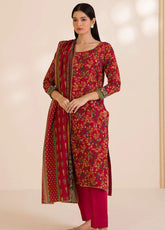 Zellbury Printed Cotton 3 Piece Unstitched Suit WUC25X30017