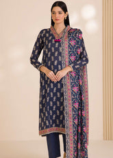 Zellbury Printed Cotton 3 Piece Unstitched Suit WUC25X30020