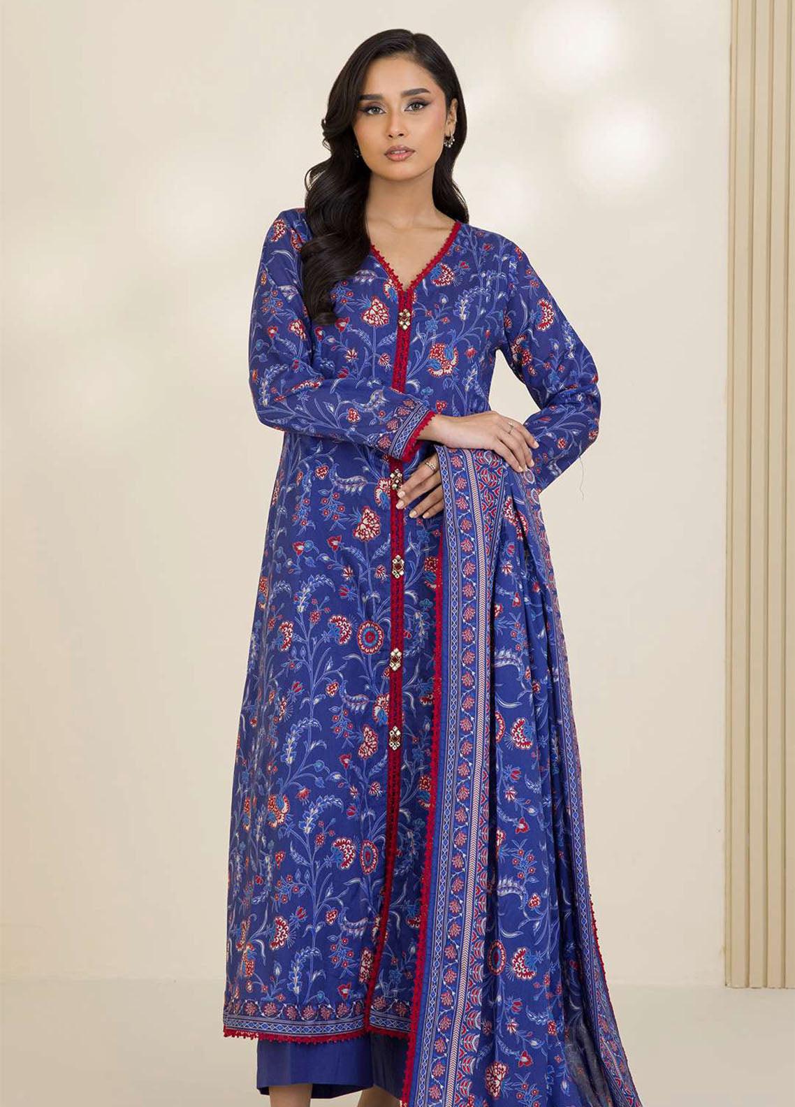 Zellbury Printed Cotton 3 Piece Unstitched Suit WUC25X30027 Zellbury Printed Cotton 3 Piece Unstitched Suit WUC25X30027